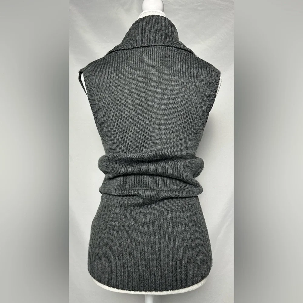 JACOB Wool Blend Y2K Indie Academia Grey‎ Cowl Neck Sleeveless Top Size S - Picture 3 of 7